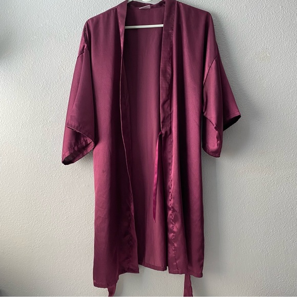 Women’s purple silk Robe with string Size M - Picture 1 of 11